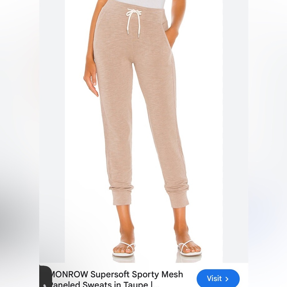Monrow Supersoft Sporty Mesh Paneled Sweats NEW